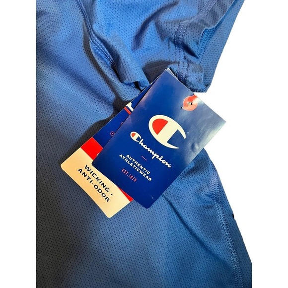 NWT Champion C Logo Blue Short Sleeve Sports Tee T Shirt Size Small Men’s - Picture 4 of 5